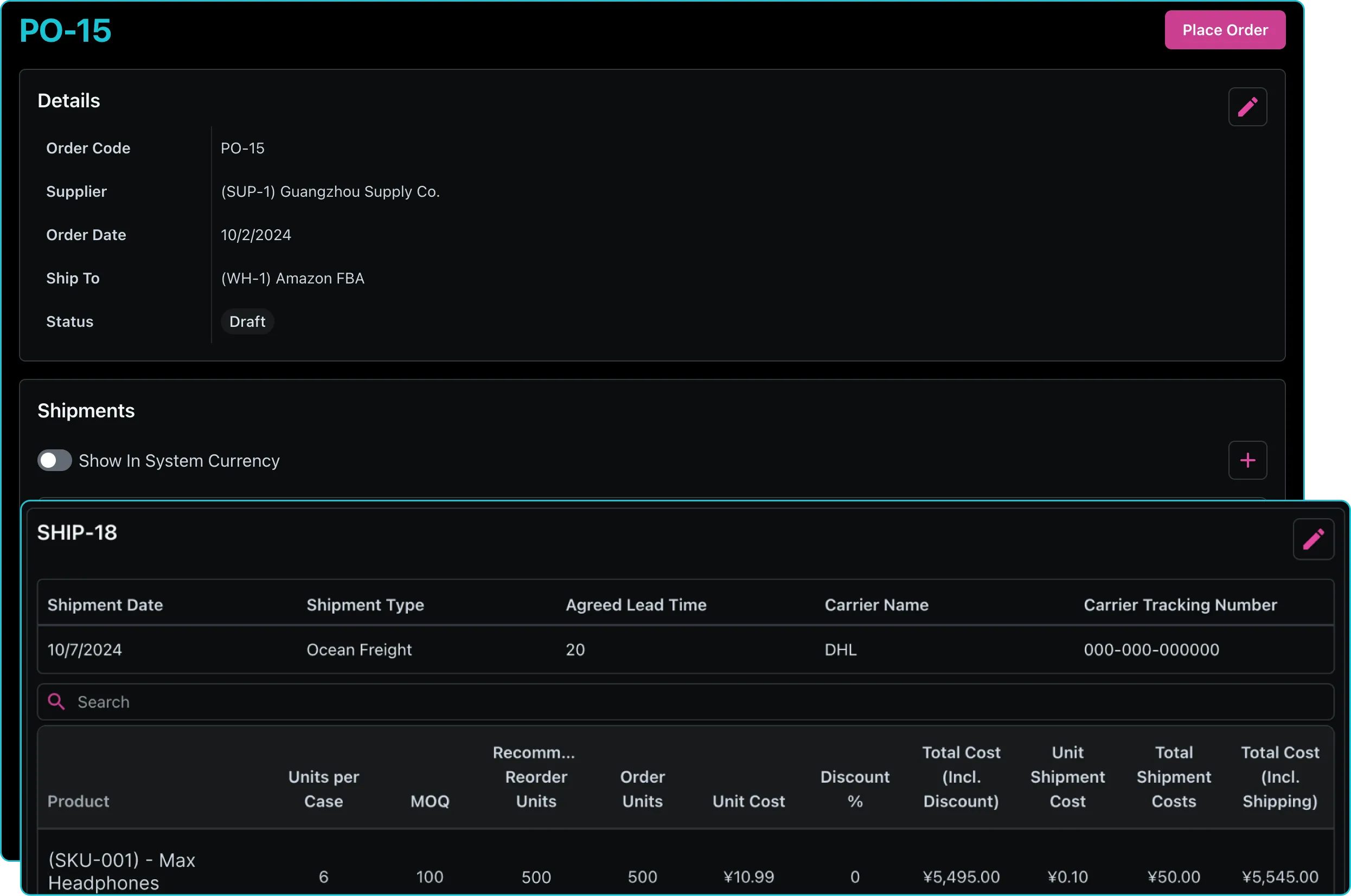 Create Purchase Orders Automatically